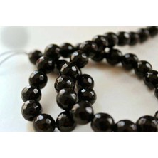 Yaşam Tohumu Onix (Oniks) Taşı Faset Kesim Yarım Dizi 10MM (18CM Uzunluğundadır)