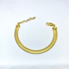 Ghn Silver Jewelry Design Italyan Yassı Bileklik