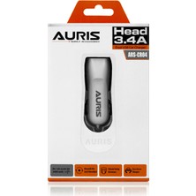 Auris 3.4A Araç Çakmaklık Şarjı 2 USB Dual Dinamik Oto Şarj Çakmaklık