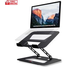 Jön Metal Katlanabilir Tüm Modellerle Uyumlu Kolay Ayarlanabilir Notebook Laptop Standı Yükseltici Altlık