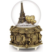 Keyfim Shop Eyfel Kulesi Işıklı Müzikli Püskürtmeli Büyük Boy Kar Küresi