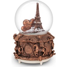 Keyfim Shop Eyfel Kulesi Işıklı Müzikli Püskürtmeli Büyük Boy Kar Küresi