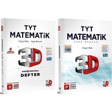 3D Yayınları TYT Matematik Video Ders Defter ve Soru Bankası 2 Kitap Set