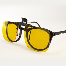 Heider Hb2 - Dereceli Gözlük Için- Klipsli Anti-Glare Gece-Gündüz Sürüş Gözlüğü - 6 Filtreli