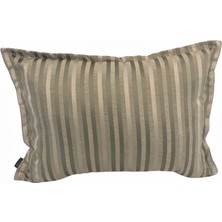 Jwk Home Ipek Saten Çizgili Kül Rengi Kırlent Kılıfı (35X50)