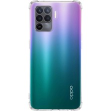 Kzy Oppo Reno 5 Lite Kapak Kamera Korumalı Antishock Köşe Korumalı Şeffaf Silikon Kılıf