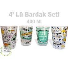 Calke Bardak Seti Meşrubat Bardağı 400 ml 4'lü