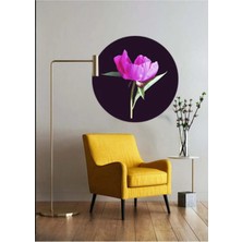 Kt Grup Boho Tarzı Mor Çiçek Duvar Sticker