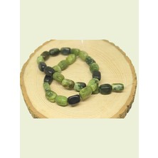 Yeşim Taşı Dikdörtgen Şekilli Yarım Dizi (27640) (18 cm Uzunluğundadır)