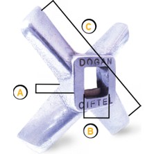 Doğan Çiftel Bıçak Kıyma Makinesi Bıçağı No:42 Kesici Yedek Parçası