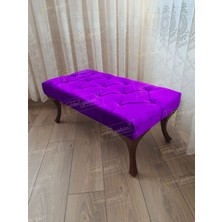 AldaGelsin 100 cm Kapitoneli Ayak Ucu Kapı Önü Antre Bench Puf Ceviz Ayak