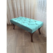 AldaGelsin 120 cm Kapitoneli Ayak Ucu Kapı Önü Antre Bench Puf Ceviz Ayak