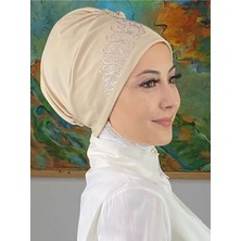 Butik Ambar Prenses Model Gümüş Taşlı Krem Bone