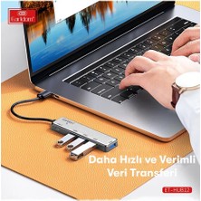 Peeq Earldom HUB12 Tak Çalıştır 40CM 4 Adet USB 2.0 ve 1 Adet Type-C Çıkışlı USB Çoklayıcı