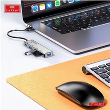 Peeq Earldom HUB12 Tak Çalıştır 40CM 4 Adet USB 2.0 ve 1 Adet Type-C Çıkışlı USB Çoklayıcı