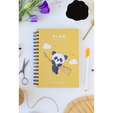 Deep Notebook Süresiz Planlayıcı Ajanda A5 Spiralli Panda Maskot Tasarım