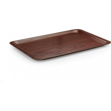 Tria Lamine Ahşap Sade Tepsi 6 Adet 43X61 cm Maun TF4361SMM