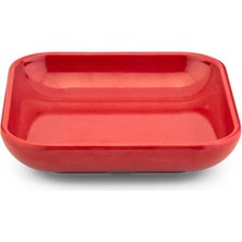Tria Kırılmaz Kare Çerezlik 6 Adet 12 cm Kırmızı TR509R