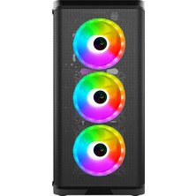 Gametech Wolf 4X120 mm Rainbow Fanlı Oyuncu Gaming Bilgisayar Kasası