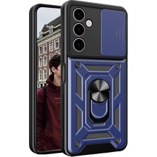 Samsung Galaxy A24 4g Kılıf Kamera Korumalı Sürgülü Yüzüklü Armor Military Tank Zırh Case