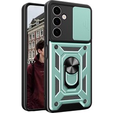 Samsung Galaxy A24 4g Kılıf Kamera Korumalı Sürgülü Yüzüklü Armor Military Tank Zırh Case