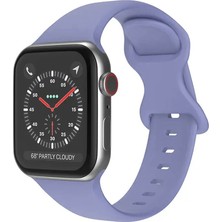 Wozlo Apple Watch 1, 2, 3, 4, 5, 6, 7, 8, Se Silikon Kordon Kayış - S-M Beden 38/40/41MM - Leylak