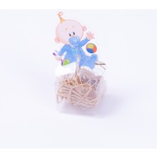 Bimotif Şeffaf kutulu hediyelik erkek bebek figürü  10 adet