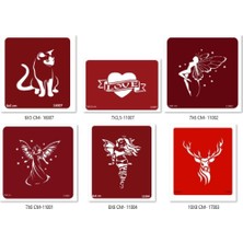 Airbrush Tattoo Melek Modelleri Geçici Dövme Şablonu Seti Sadece Desen