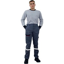 Persmont PF04K Unisex Gri Fermuarlı Gabardin Kışlık Pantolon