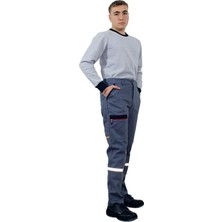 Persmont PF04K Unisex Gri Fermuarlı Gabardin Kışlık Pantolon