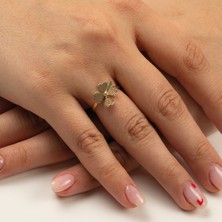 ÇGK KUYUMCULUK Yonca Altın Yüzük CGKYZK0155