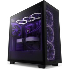 Nzxt CM-H71FB-01 H7 Flow Siyah Tempered Glass Rgb USB 3.2 Atx Mid Tower Kasa