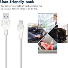Luxfon 5 Adet Lightning (8 Pin) Tüm Serilerle Uyumlu Şarj&Data Kablosu Iade Garantili Ios USB Kablo