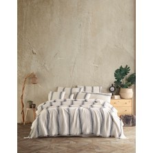 Destiny Hometex Bej Bohem Desenli Naturel 4 Katlı Multi Muslin %100 Pamuk Tek Kişillik Yatak Örtüsü