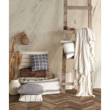 Destiny Hometex Bej Etnik Desenli Naturel 4 Katlı Multi Muslin %100 Pamuk Çift  Kişillik Yatak Örtüsü