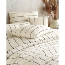 Destiny Hometex Bej Etnik Desenli Naturel 4 Katlı Multi Muslin %100 Pamuk Çift  Kişillik Yatak Örtüsü