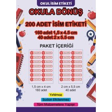 Lizpo Decor Kişiye Özel Okul Etiketi Kalem Defter Sticker Okula Dönüş 200 Adet