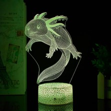 Fybang Axolotl 3D Illusion Masa Lambası Axolotl Çocuklar Için LED Gece Lambası, Uzaktan Kumanda 7/16-Renk USB Yatak Odası Işık Odası Dekor Işığı, Çocuklar ve Yetişkinler Doğum Günü/noel H (Yurt Dışından)
