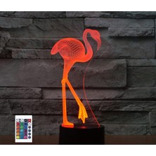 Fybang 3D Flamingo Uzaktan Kumanda 16 Renk Gece Işıkları Illusion Akrilik LED Masa Abajur Çocuk Yatak Odası Masa Dekor Çocuklar Için Doğum Günü Hediyeleri Oyuncak (Yurt Dışından)