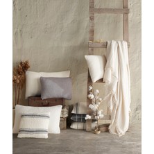 Destiny Hometex Bej Jakarlı Naturel 4 Katlı Multi Muslin %100 Pamuk Tek Kişillik Yatak Örtüsü