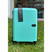 Cambridge Polo Club Çanta Depo Pp Polipropilen Kırılmaz Orta Boy Turkuaz Valiz 60X43X26CM