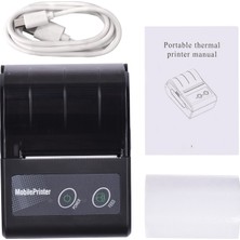 Pairuidaisi 58MM Küçük Bilet Taşınabilir Termal Yazıcı Desteği Ikincil Geliştirme Mikro Paket Servisi Olan Restoran Paket Sipariş Kasiyer Bileti Bluetooth Makinesi (Yurt Dışından)