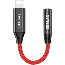 Gerlax 3,5 mm Aux Lightning Kulaklık Aux Audio Adaptör Fişi  Aparat Hasır Apple iPhone Ses Dönüştürücü Aparat bluetoothlu