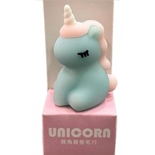 Limmy Unicorn Kalemtraş 3D Şekilli Silikon Kalemtraş - Mavi- 1 Adet