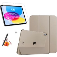 Z-Mobile iPad 10.nesil 2022 10.9" Tablet Kılıfı Smart Standlı- Ekran Koruyucu Nano Esnek - Kalem Hediyeli Set