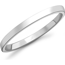 Gümüşcüm 2 mm Klasik Düz Gümüş Yüzük