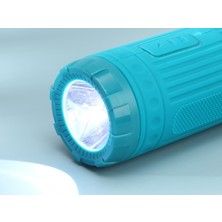 Schulzz T6 LED 1200 Mah Bluetooth Hoparlörlü Su Geçirmez Powerbankli USB Şarjlı Bisiklet Farı