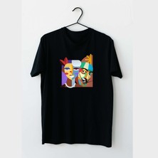 Mor Mürekkep Salvador Dali Tasarım Baskılı Erkek Tshirt