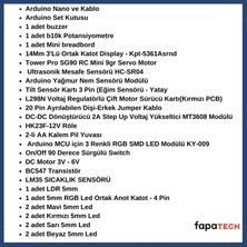 Fapatech Arduino Nano Temel Elektronik  Süper Proje Seti - Organizer Kutulu