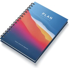 Deep Notebook Süresiz Planlayıcı Ajanda A5 Spiralli Pastel Renk Geçişi Renkli Tasarım